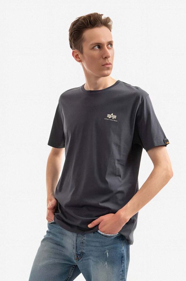 Alpha Industries Pamučna majica Alpha Industries za muškarce, boja: siva, s tiskom
