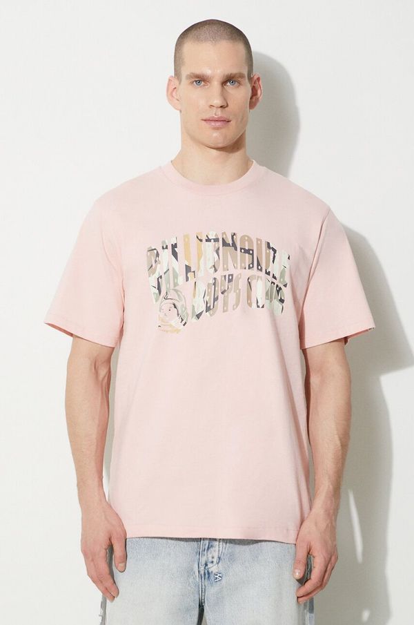 Billionaire Boys Club Pamučna majica Billionaire Boys Club Camo Arch Logo za muškarce, boja: ružičasta, s tiskom, B24133