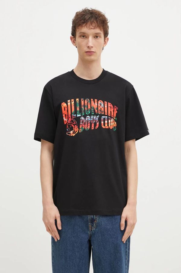 Billionaire Boys Club Pamučna majica Billionaire Boys Club Tropical Island Fill Arch Logo za muškarce, boja: crna, s tiskom, B24460
