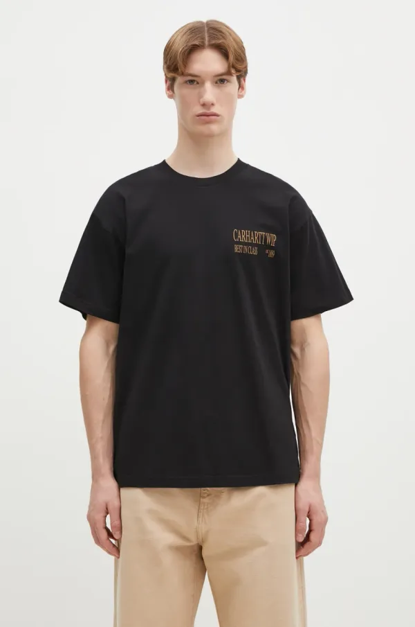 Carhartt WIP Pamučna majica Carhartt WIP Best In Class za muškarce, boja: crna, s tiskom, I034397.89XX