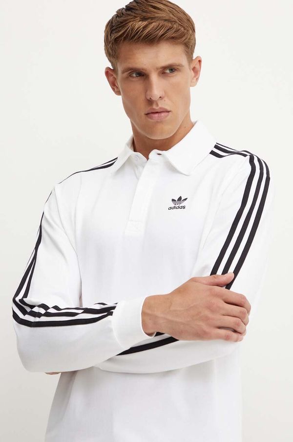 adidas Originals Pamučna majica dugih rukava adidas Originals boja: bijela, s uzorkom, IZ2459