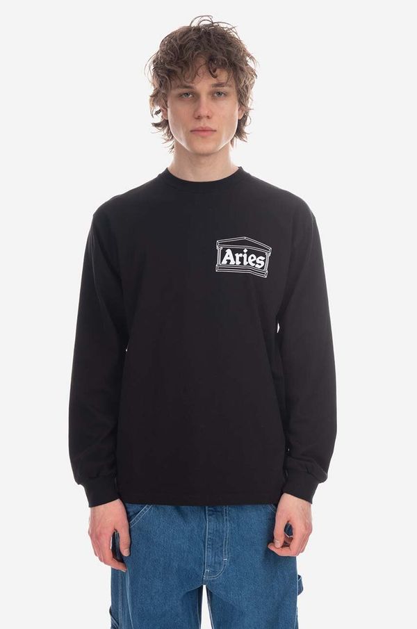 Aries Pamučna majica dugih rukava Aries Temple LS Tee BURGUNDY boja: bordo, s tiskom, AR66600-red