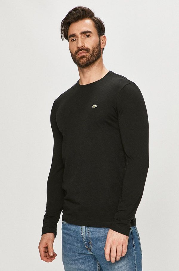 Lacoste Pamučna majica dugih rukava Lacoste boja: crna, TH2040-031