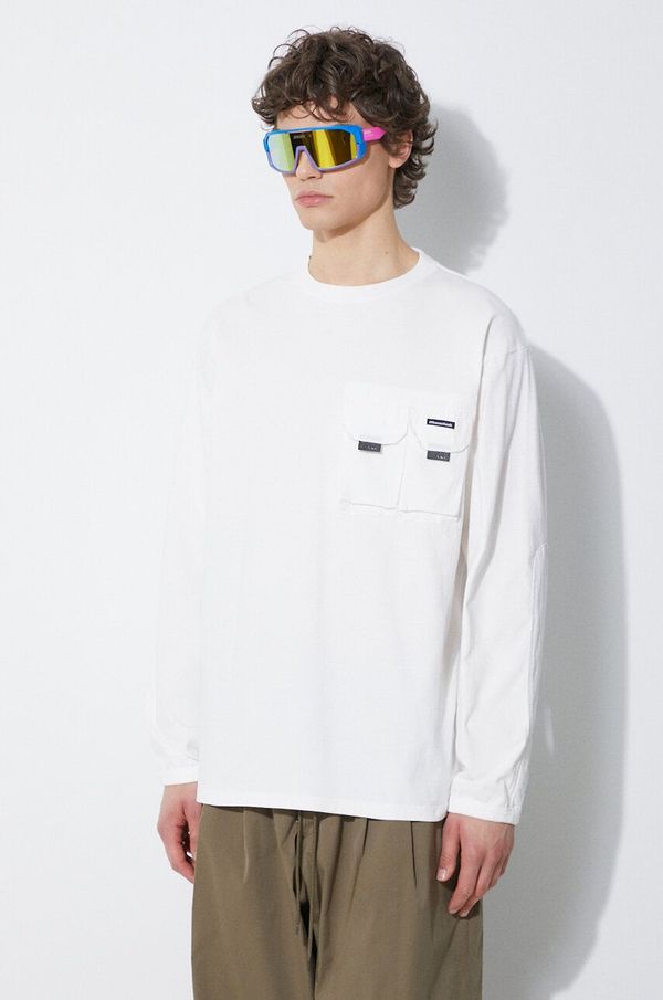 Manastash Pamučna majica dugih rukava Manastash Armor L/S Tee boja: bijela, bez uzorka, 7924130002