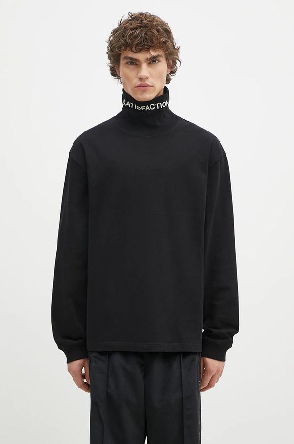 PLEASURES Pamučna majica dugih rukava PLEASURES Satisfaction Turtleneck boja: crna, bez uzorka, P24W026