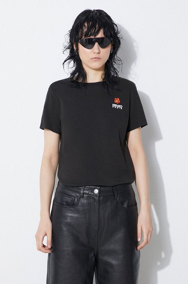 Kenzo Pamučna majica Kenzo Boke Crest Classic T-Shirt za žene, boja: crna, FC62TS0124SO.99J