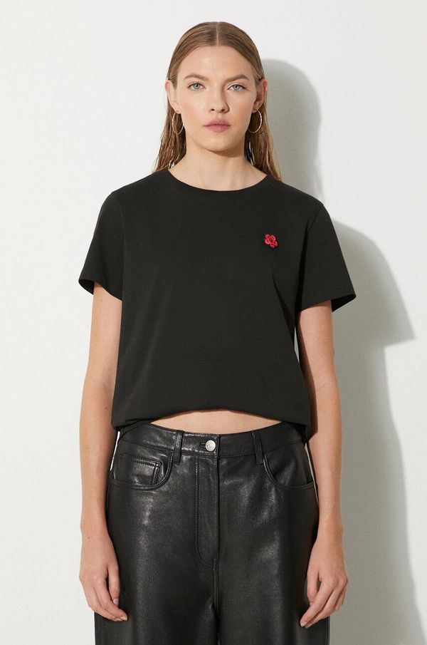 Kenzo Pamučna majica Kenzo Gots Boke Crest Classic Tee za žene, boja: crna, FE62TS1414SO.99J
