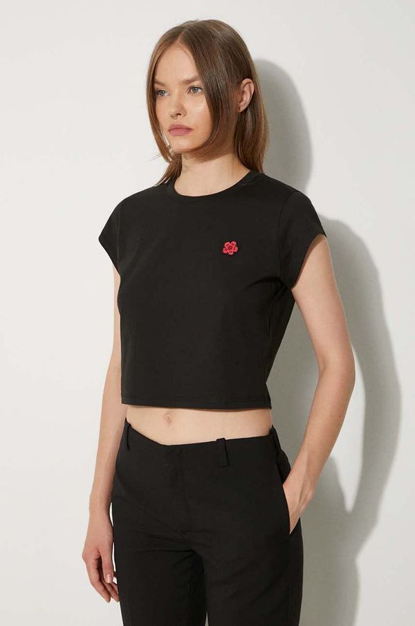 Kenzo Pamučna majica Kenzo Gots Boke Crest Micro T-Shirt za žene, boja: crna, FE62TS1424SO.99J