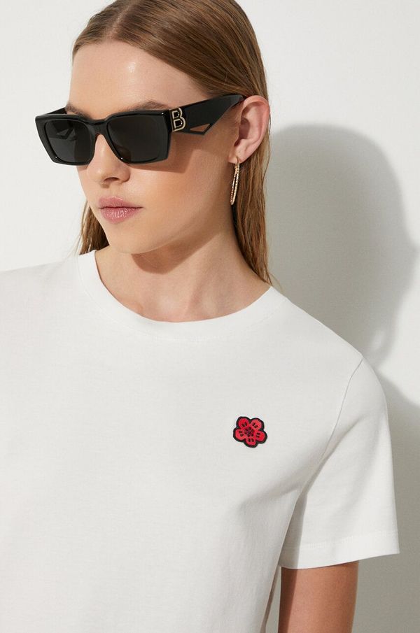 Kenzo Pamučna majica Kenzo Gots Boke Crest za žene, boja: bijela, FE62TS1414SO.02