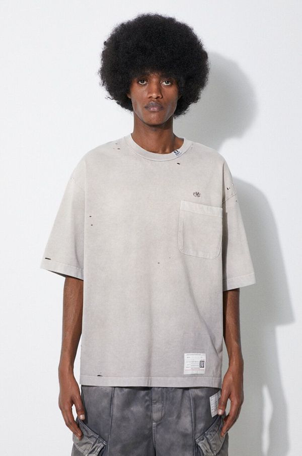 Maison MIHARA YASUHIRO Pamučna majica Maison MIHARA YASUHIRO Sun Faded Tee za muškarce, boja: bež, bez uzorka, A12TS611