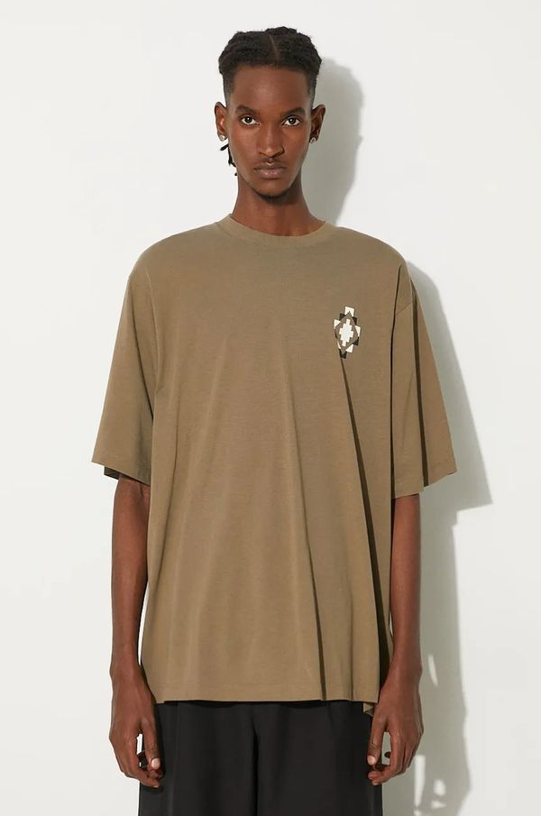 Marcelo Burlon Pamučna majica Marcelo Burlon Bandana Cross Over Tee za muškarce, boja: zelena, s tiskom, CMAA054F24JER0026E6F
