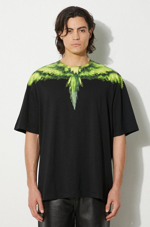 Marcelo Burlon Pamučna majica Marcelo Burlon Colordust Wings Over Tee za muškarce, boja: crna, s tiskom, CMAA054F24JER0011055