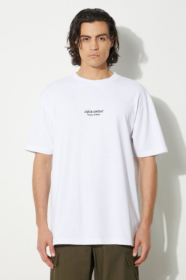 Marcelo Burlon Pamučna majica Marcelo Burlon Que Onda Basic Tee za muškarce, boja: bijela, s aplikacijom, CMAA056F24JER0070110