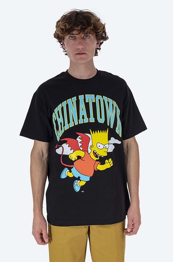 Market Pamučna majica Market Chinatown Market x The Simpsons Devil Arc T-shirt boja: crna, s tiskom, CTM1990342-white