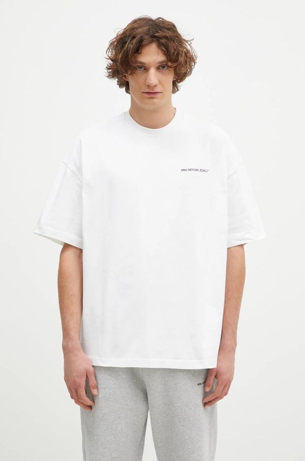 MKI MIYUKI ZOKU Pamučna majica MKI MIYUKI ZOKU Uniform za muškarce, boja: bijela, s tiskom, UNIFORM.TSHIRT