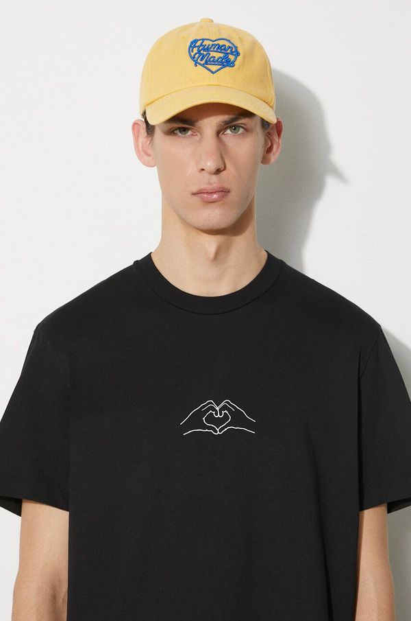 Neil Barrett Pamučna majica Neil Barrett Slim Heart Shape Print za muškarce, boja: crna, s tiskom, MY70262A-Y530-524N