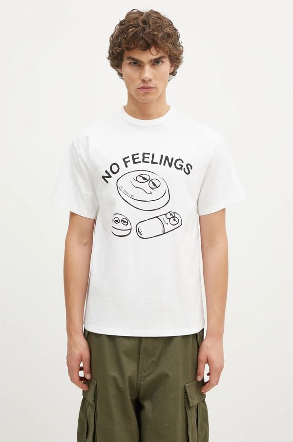 No Problemo Pamučna majica No Problemo Hard Feelings SS Tee za muškarce, boja: bijela, s tiskom, NP60008.02