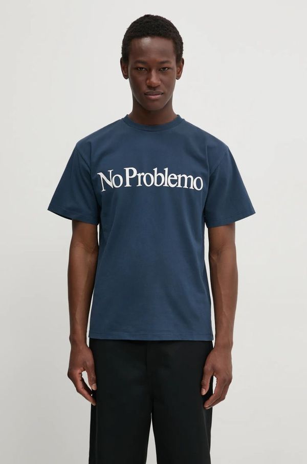 No Problemo Pamučna majica No Problemo SS Tee boja: tamno plava, s tiskom, NP60002.02
