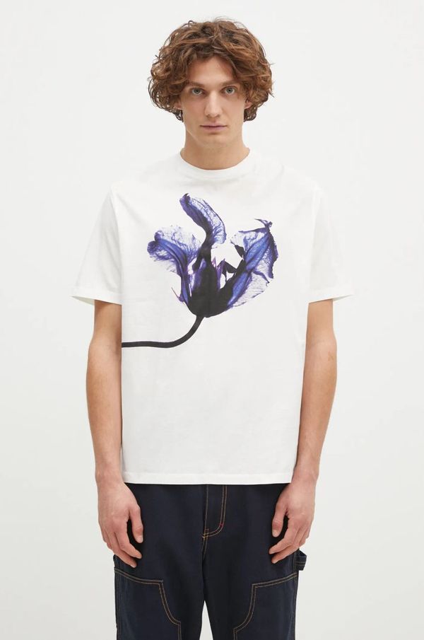 Paul Smith Pamučna majica Paul Smith za muškarce, boja: bijela, s tiskom, M1R-919T-NP4735