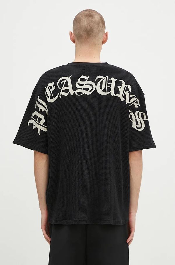 PLEASURES Pamučna majica PLEASURES Neural Thermal Shirt za muškarce, boja: crna, s tiskom, P24F048