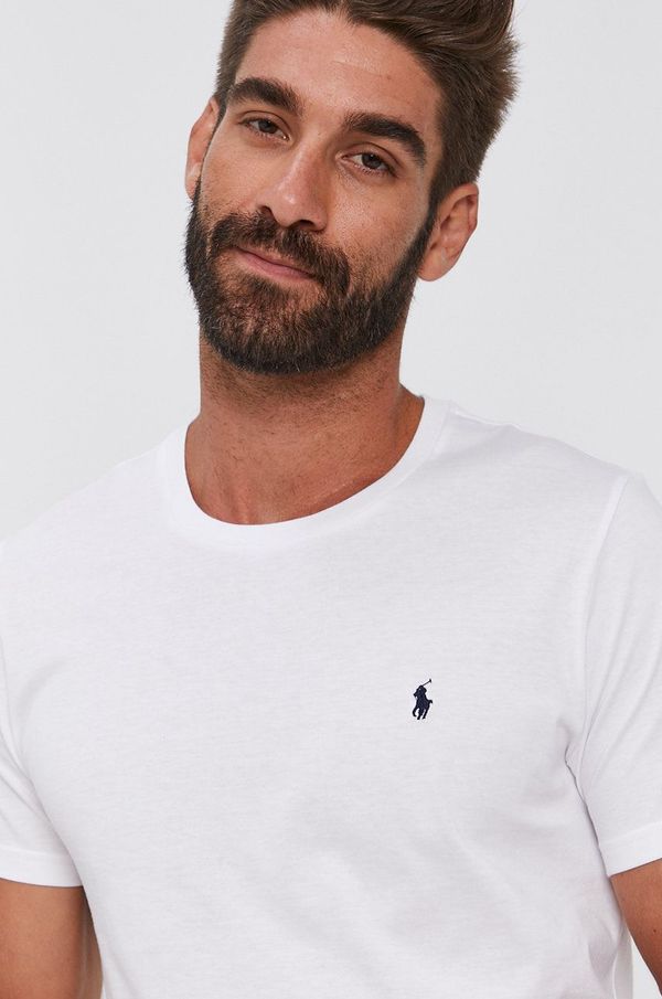 Polo Ralph Lauren Pamučna majica Polo Ralph Lauren boja: bijela, 714844756004