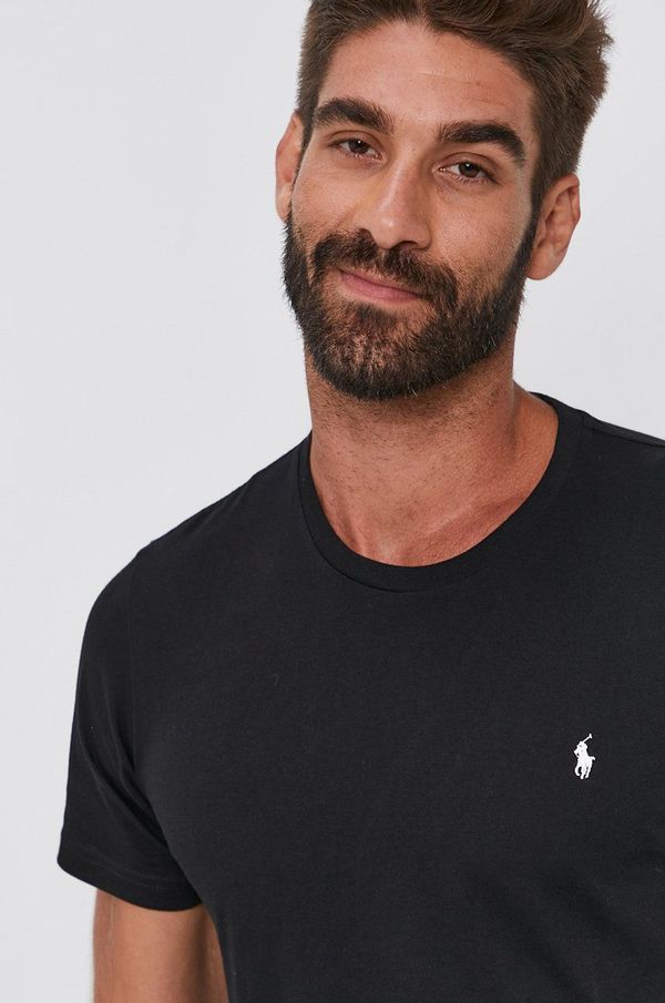 Polo Ralph Lauren Pamučna majica Polo Ralph Lauren boja: crna, 714844756001