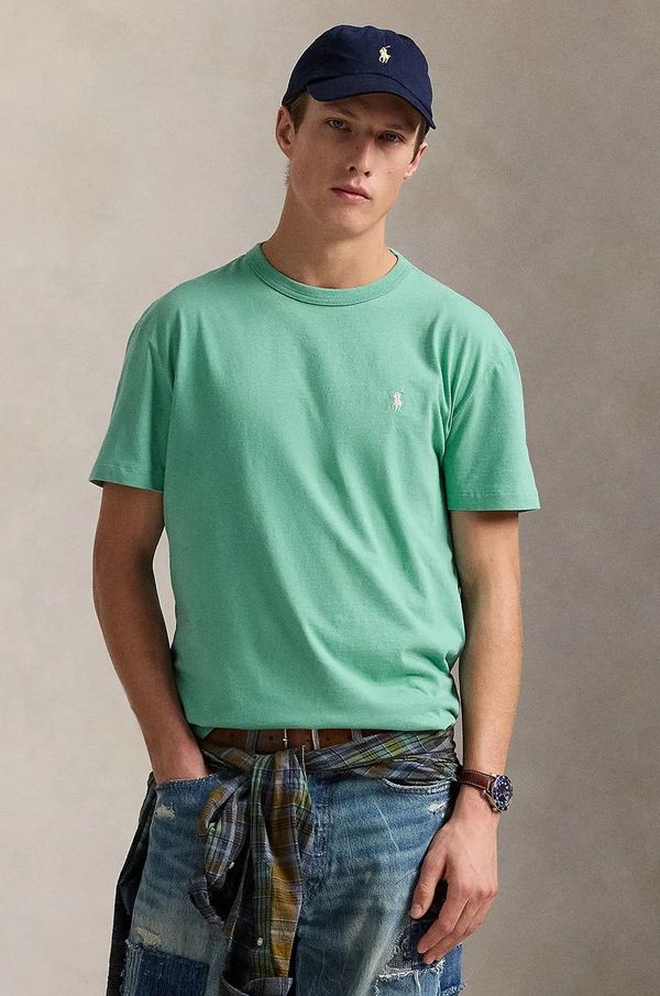 Polo Ralph Lauren Pamučna majica Polo Ralph Lauren za muškarce, boja: crna, bez uzorka, 710916698