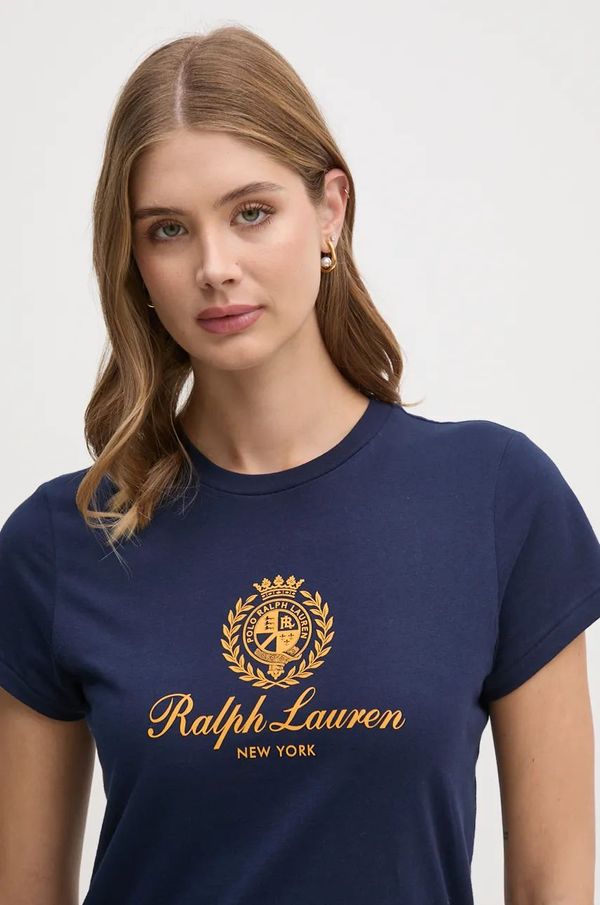 Polo Ralph Lauren Pamučna majica Polo Ralph Lauren za žene, boja: tamno plava, 211952901