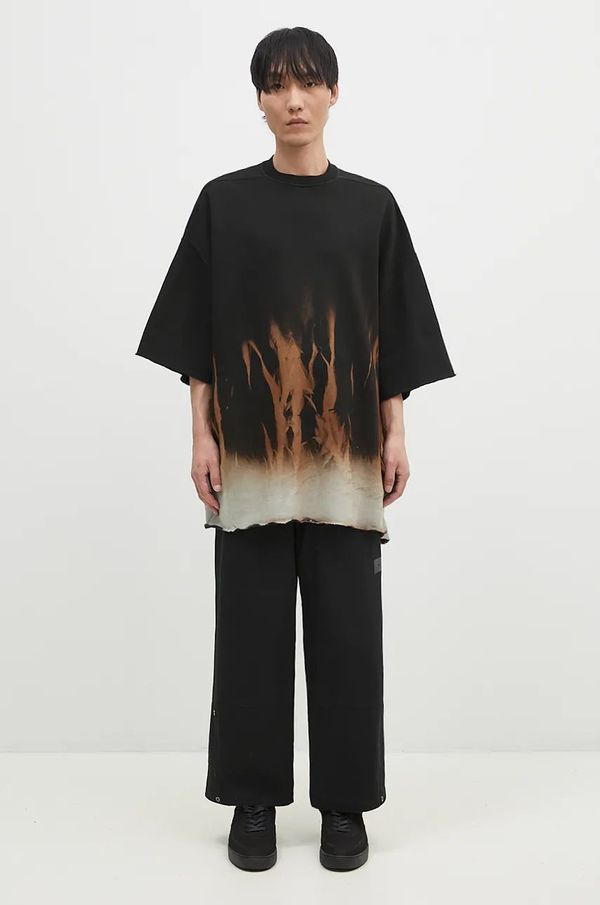 Rick Owens Pamučna majica Rick Owens Tommy T za muškarce, boja: crna, s uzorkom, DU02D2259.FSUN