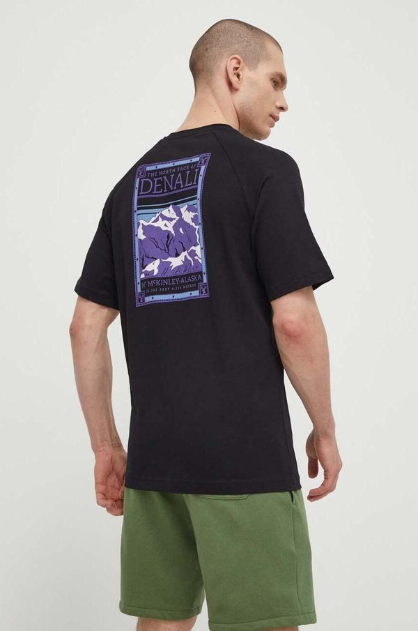 The North Face Pamučna majica The North Face za muškarce, boja: crna, s tiskom, NF0A87NUJK31