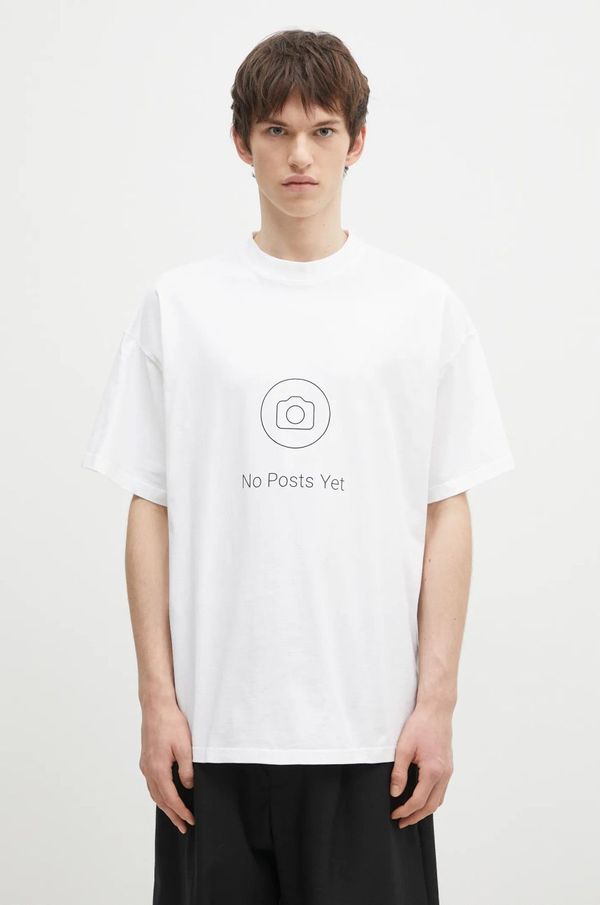 Vetements Pamučna majica VETEMENTS No Posts Regular boja: bijela, s tiskom, UA66TR730W