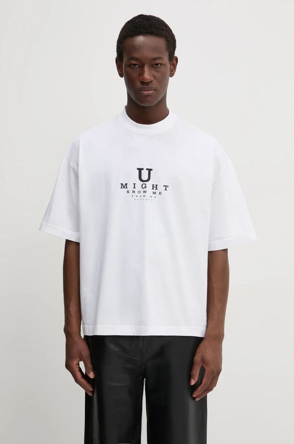 Vetements Pamučna majica VETEMENTS U Might Know Me Cropped Boxy boja: bijela, s tiskom, UA66TR760W
