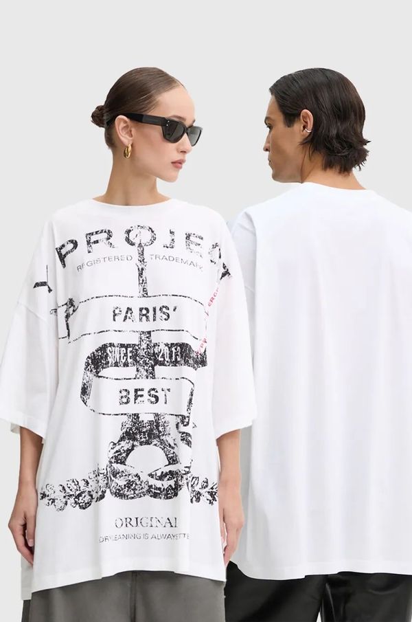Y/Project Pamučna majica Y/Project EVERGREEN PARIS' BEST PINCHED T-SHIRT boja: bijela, s tiskom, 204TS002