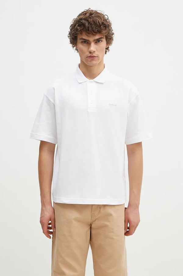 Barbour Pamučna polo majica Barbour Dunand OS Polo Shirt boja: bijela, bez uzorka, MML1426