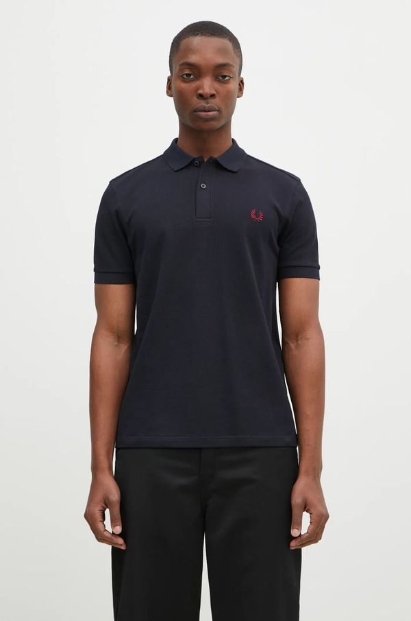 Fred Perry Pamučna polo majica Fred Perry boja: tamno plava, bez uzorka, M6000.V73