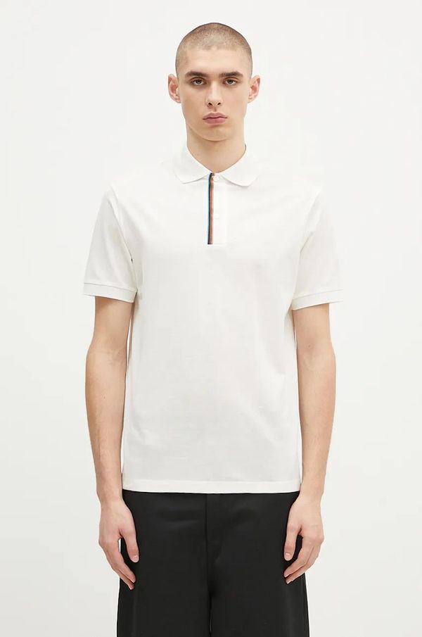 Paul Smith Pamučna polo majica Paul Smith boja: bež, bez uzorka, M1R-958PP-L00089