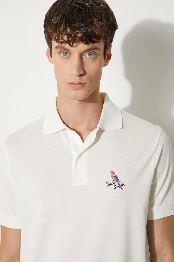 Paul Smith Pamučna polo majica Paul Smith boja: bež, s aplikacijom, M1R-698P-NP4722