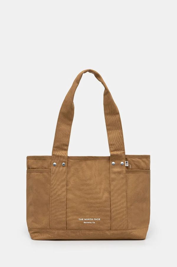 The North Face Pamučna torba The North Face Circular Cotton Tote boja: smeđa, NF0A88TN1731