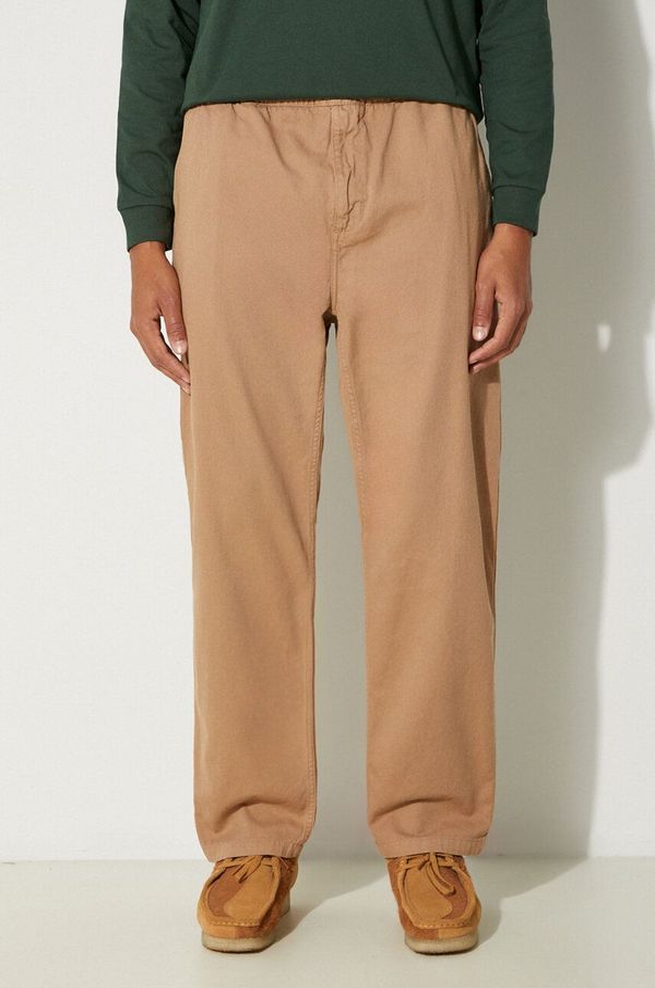 Carhartt WIP Pamučne hlače Carhartt WIP Flint Pant boja: bež, ravni kroj, I029919.2FSGD