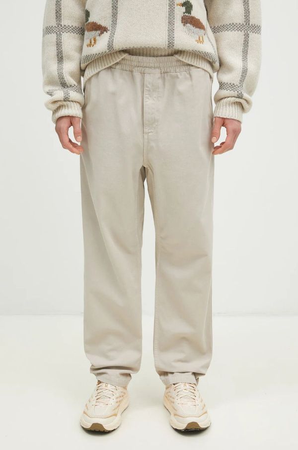 Carhartt WIP Pamučne hlače Carhartt WIP Flint Pant boja: bež, ravni kroj, I029919.2LPGD