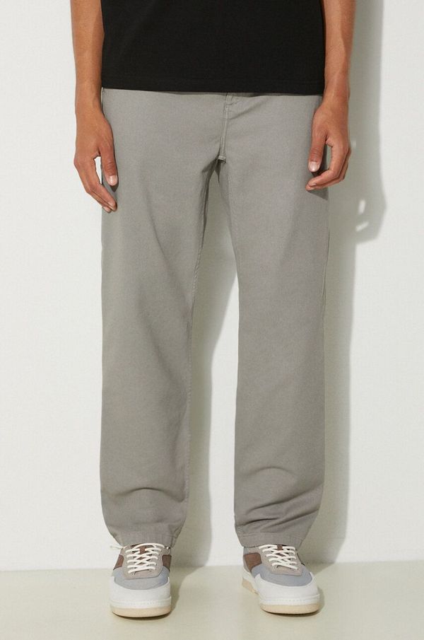 Carhartt WIP Pamučne hlače Carhartt WIP Flint Pant boja: siva, ravni kroj, I029919.29KGD