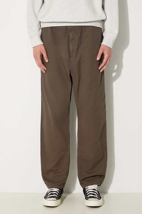 Carhartt WIP Pamučne hlače Carhartt WIP Flint Pant boja: smeđa, ravni kroj, I029919.964GD