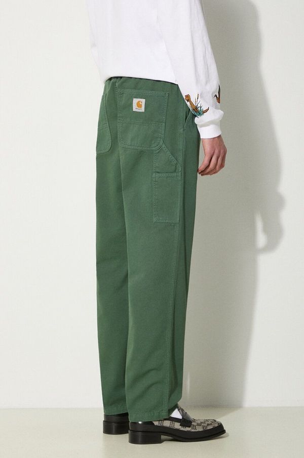 Carhartt WIP Pamučne hlače Carhartt WIP Flint Pant boja: zelena, ravni kroj, I029919.29NGD