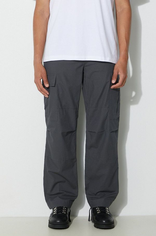 Carhartt WIP Pamučne hlače Carhartt WIP Regular Cargo Pant boja: siva, cargo kroj, I032467.8702