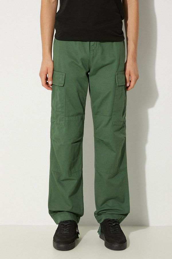Carhartt WIP Pamučne hlače Carhartt WIP Regular Cargo Pant boja: zelena, ravni kroj, I030475.29NGD