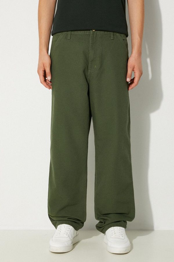 Carhartt WIP Pamučne hlače Carhartt WIP Simple Pant boja: zelena, ravni kroj, I031220.2BR02