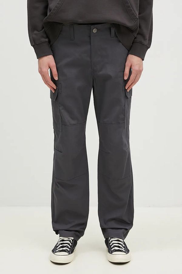 Dickies Pamučne hlače Dickies Millerville boja: siva, ravni kroj, DK0A4XDU