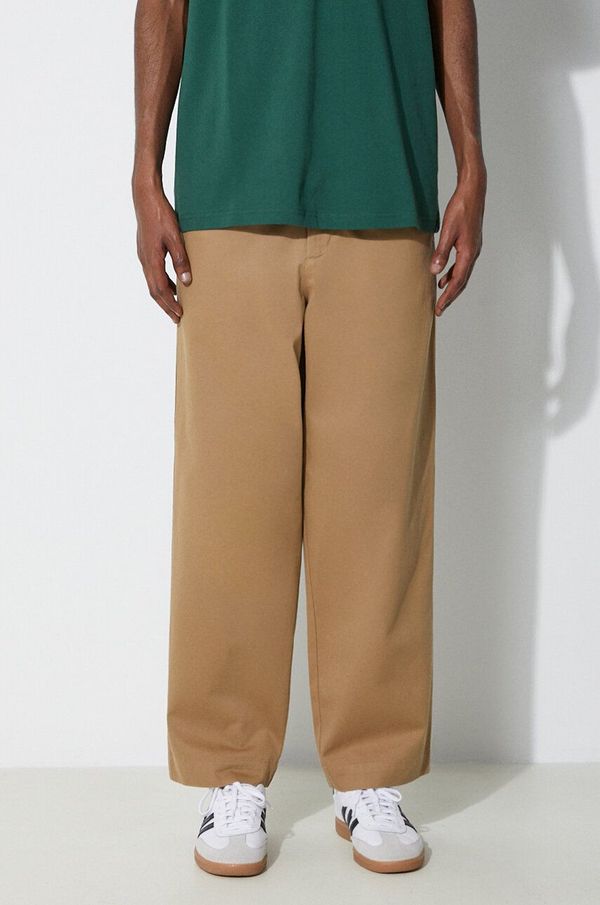 Fred Perry Pamučne hlače Fred Perry Straight Leg Twill Trouser boja: bež, chinos kroj, T6530.363