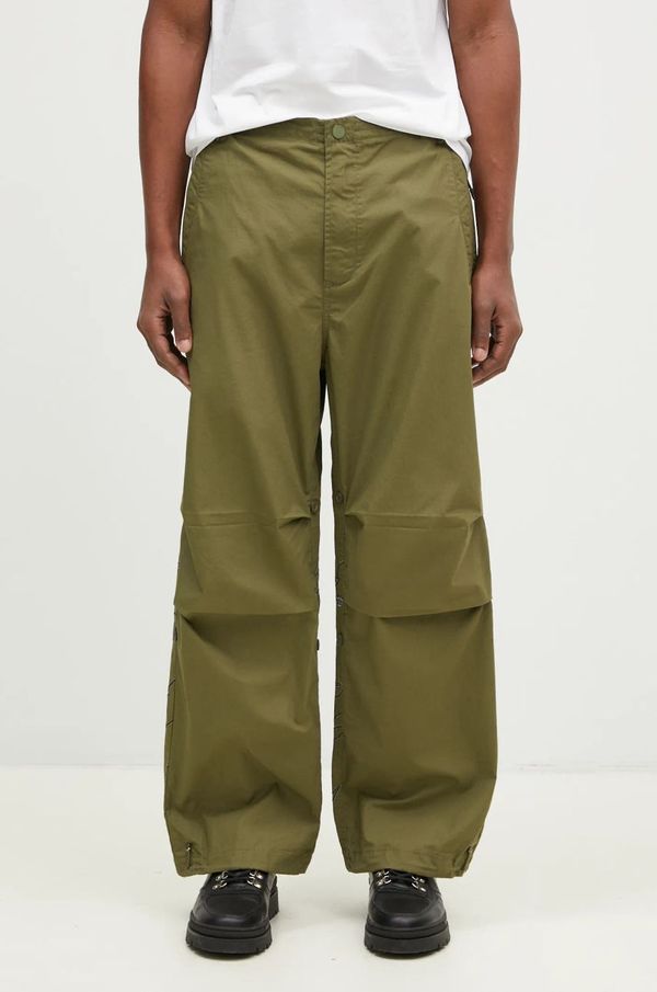 Maharishi Pamučne hlače Maharishi Bonsai Landscape Loose Snopants boja: zelena, ravni kroj, 5346.OLIVE