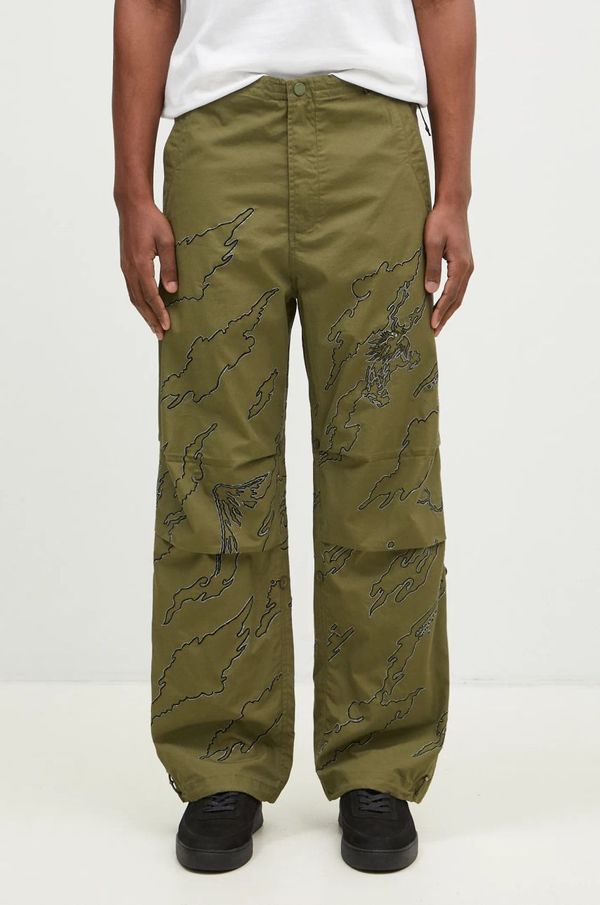 Maharishi Pamučne hlače Maharishi Dpm: Sparse Bonsai Snopants boja: zelena, ravni kroj, 5340.OLIVE